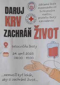 plagát darovanie krvi