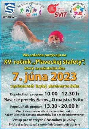 Plavecká štafeta 2023 plagát