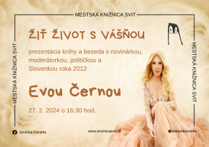 Plagát, beseda v knižnici, 