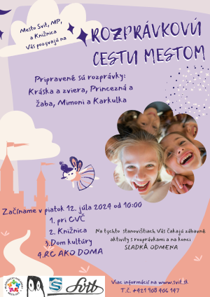 plagát, rozprávková cesta mestom, rozprávky 