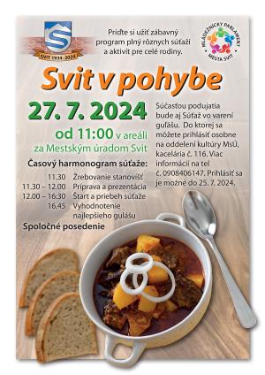 plagát, súťaž vo varení guľášu, svit v pohybe